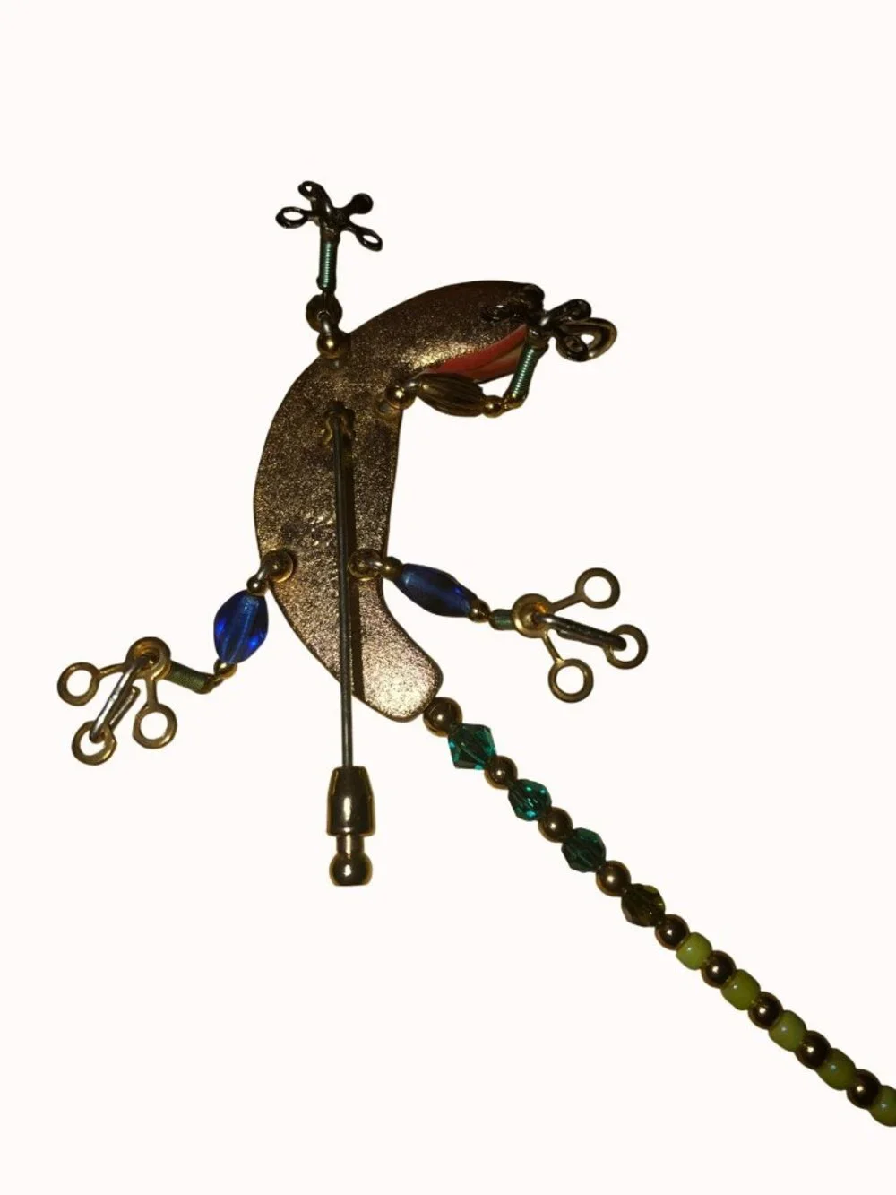Cynthia Chuang & Erh-Ping Hand-Made Porcelain Chameleon Lizard Brooch Pin